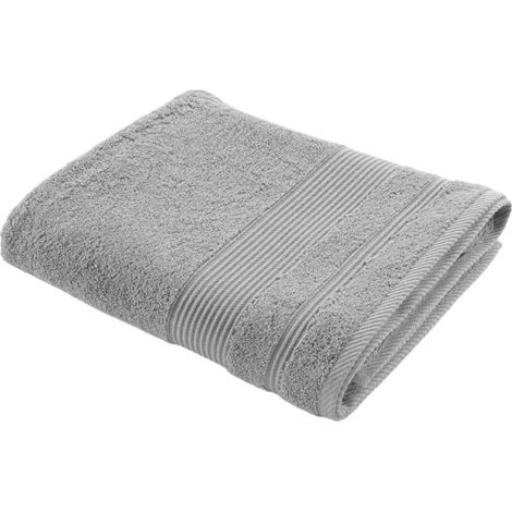 Drap de Bain "Tendresse" 90x150cm Gris Perle (1/4)
