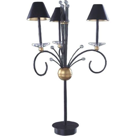 Italux Miranda lampe de table noir/or 3xG4 MT8214-3A