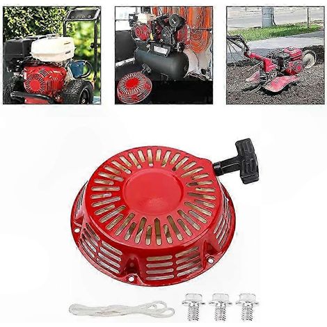 Ensemble de lanceur à rappel avec cordon pour moteurs de tondeuse à gazon 420cc, 339cc, 389cc, 439cc et 459cc - Pièces de rechange -xj (1/3)
