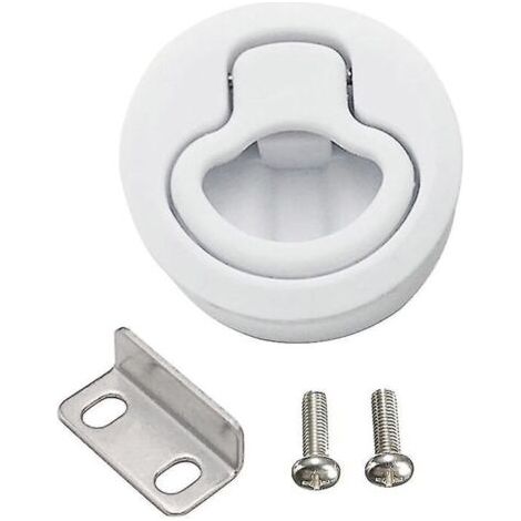 Loquet de remplacement rond à verrouillage encastré (2 pièces) pour camping-car, bateau ou marine - Southco Blanc