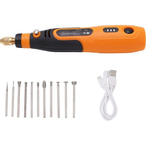 Mini stylo graveur électrique, graveur à 3 vitesses, chargement USB, kit d'outil rotatif 5W (1/5)