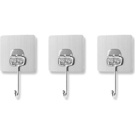 Ganci adesivi super resistenti, trasparenti, senza foratura e che non lasciano tracce, per porte/pareti/cucine (in plastica)