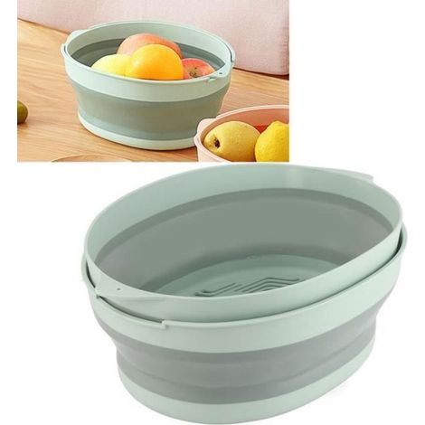 Panier De Rangement Portable Pliable Double Couche Pour Lgumes Et Fruits CORBEILLE (1/4)