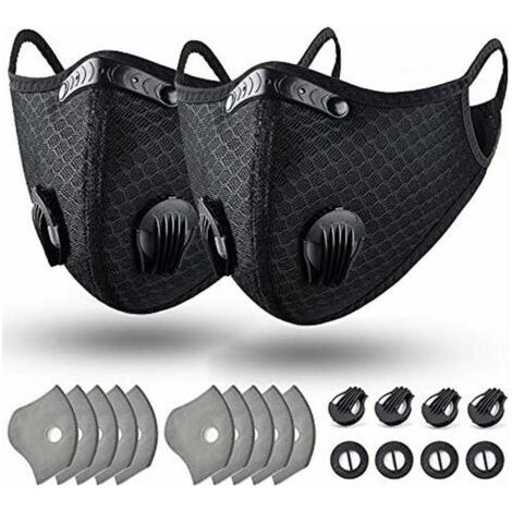 Masque Anti-poussière Lavable Réutilisable avec 10 Filtres pour La Course à Pied, Le Cyclisme, Les Activités de Plein Air (1/4)