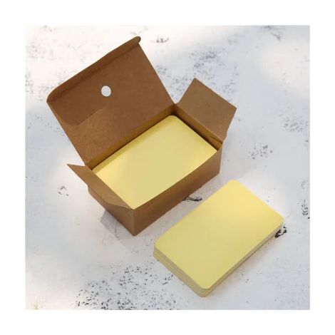 100 pièces Cartes en papier, design carré, matériau en carton, idéal pour les affaires, les remerciements, l'apprentissage, les étiquettes et les créations artisanales. (1/5)