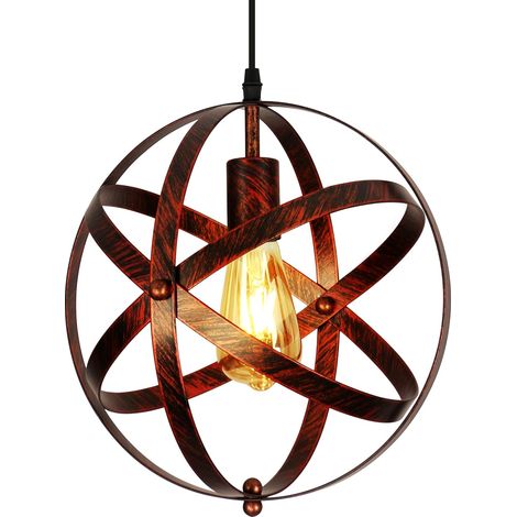 Lampe Suspension Vintage, Retro Lustre Plafonniers E27 Industrielle (1/5)