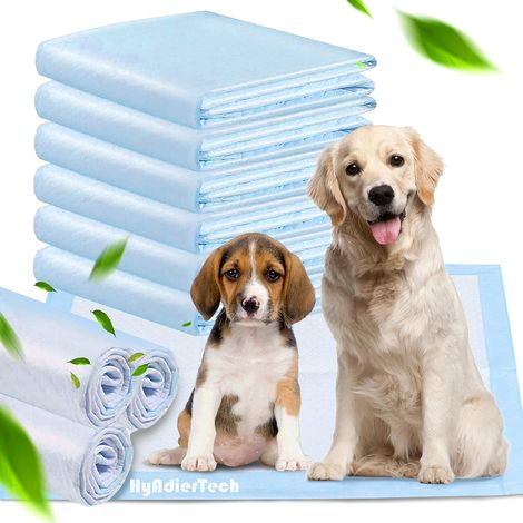 Tapis de Propreté Absorbant pour Chiot et Chat, 6 Couches avec Barrière Anti-fuites, Verrouillage des Odeurs, Lot de 100, Taille 33x45cm, Impermeable, Intérieur et Extérieur (1/5)