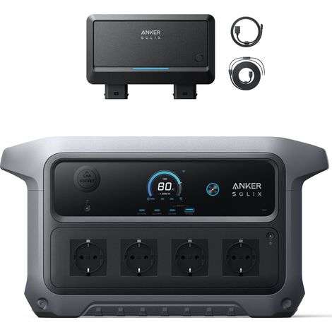 Kit Anker SOLIX C2000 Gen 2 mit Charger 2, 1200W Dual-DC-Ladegerät