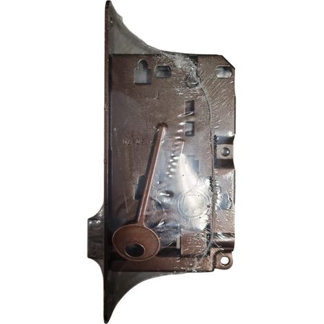 AGB - SERRATURA DA INFILARE PER PORTE INTERNE (B12) PATENT PICCOLA D70 F20 E50 CON BORDI TONDI - BRONZATA (1/2)