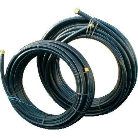 Tube PEHD 100 semi rigide noir à bandes bleues D20x3MM RLX 50ML ELYDAN 18157