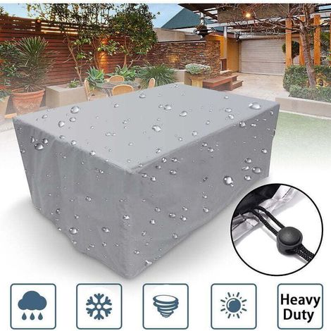 Rectangular Protective Cover for Garden Furniture, Made of Polyester, Waterproof, Dustproof, UV-resistant, for Garden Chairs or Tables (Dimensions: 90x90x90cm) (1/5)