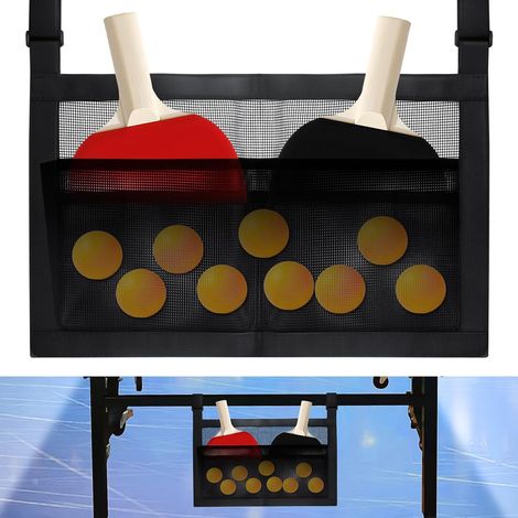 Sac de rangement suspendu en filet, sac de rangement pour raquette de ping-pong, sac de rangement en filet respirant, 40 cm (1/5)