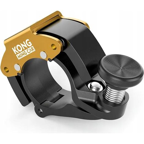 Timbre de bicicleta mecánico KONG de 54 mm, sonido potente de 100 dB, color dorado. (1/3)