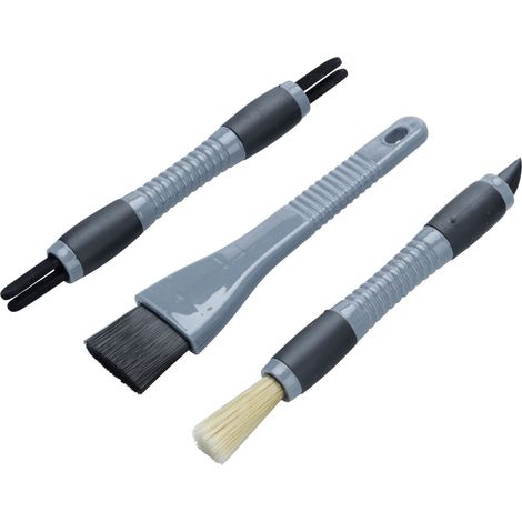 Kit 3 spazzole per pulizia interni auto