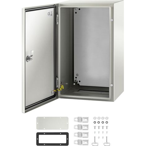 Boîte électrique en acier NEMA 4X, 50,8 x 30,5 x 25,4 cm, IP66 étanche et anti-poussière, avec plaque de montage, pour usage intérieur/extérieur. (1/5)