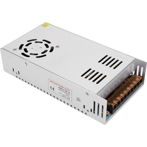 Aolidsive Pilote d'alimentation à Interrupteur, Adaptateur d'alimentation en Alliage 'Aluminium 24 V 2 A 48 W pour Bandes Lumineuses LED, Imprimantes 3D, Systèmes de sécurité CCTV, Alimentation