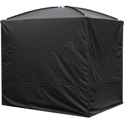 HOME DELUXE - Abdeckung Gartenliege CAPE PROVENCE, Maße 236 x 180 x 210 cm, Farbe: Schwarz I Hollywoodschaukel Sonnenliege Schaukelliege Regenschutzplane Regenabdeckung Für Hollywoodschaukel (1/5)