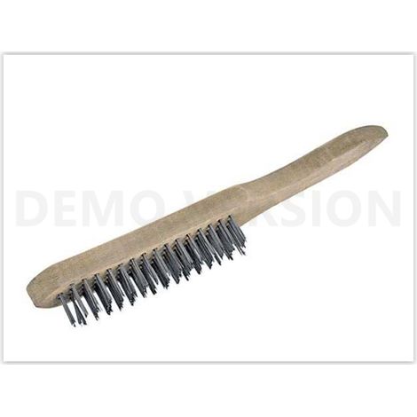 Brosse métallique mega 3 row acier bois