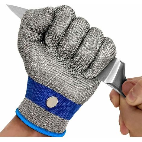 Gants Anti Coupure gants Protection Haute Performance Niveau 5 Gant Cuisine Anti Coupure Gants de Travail pour Découpe de Viande, Filet de Poisson, Mandoline et D'huîtres (L) GrooFoo thsinde A