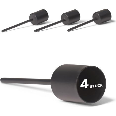 4 supports à bougies coniques noirs 10 x 2,5 cm