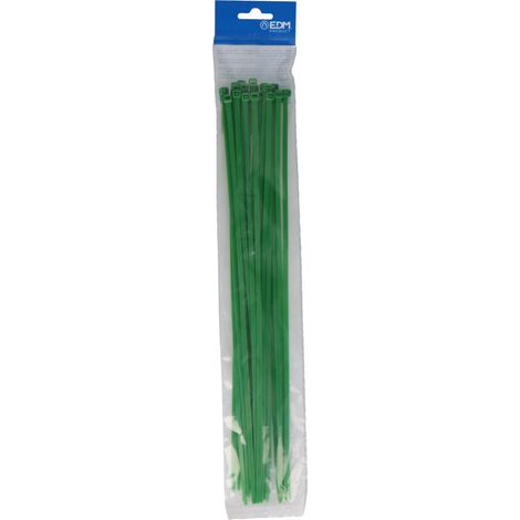 Bridas EDM Verdes 380x4,8mm Nylon Alta Calidad (Blíster 25 unidades) (1/4)