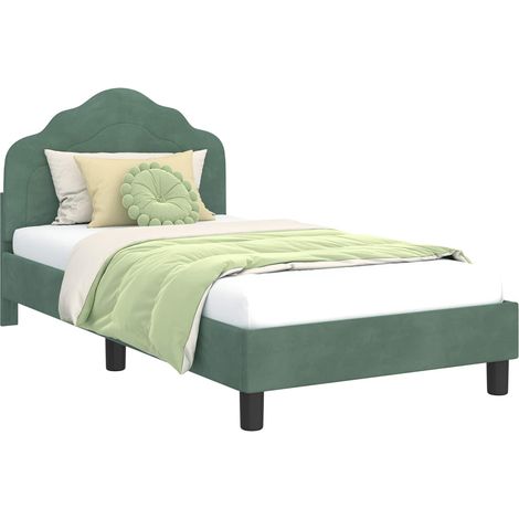 Children's Bed Frame with Headboard Sea Green 80 x 160 cm vidaXL