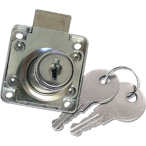 Serratura mobile zamak cromo lucido 4x3.9x3.2 cm blister
