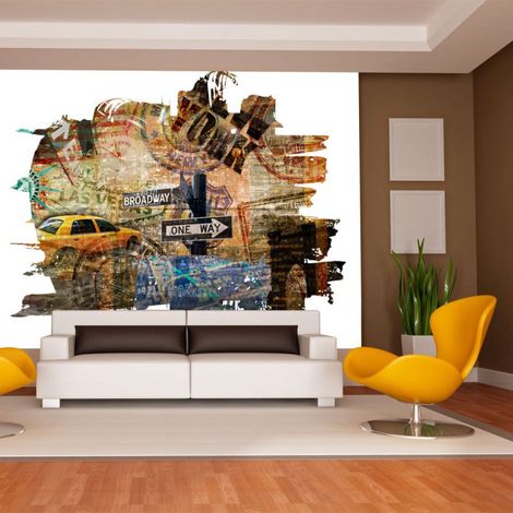 Papier Peint "New York Collage" 193 x 250 cm (1/2)