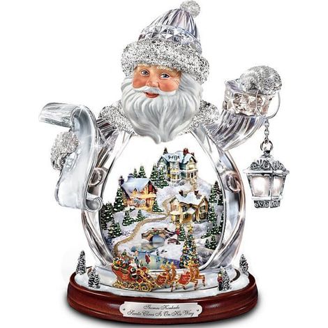 Décoration de bureau - ULISEM - Père Noël - Cristal - Thomas Kincaid - Traîneau mobile (2D, Acrylique) (1/4)