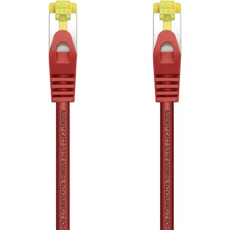 Cable de Red RJ45 SFTP Aisens A146-0468 Cat.7/ 25cm/ Rojo (1/3)