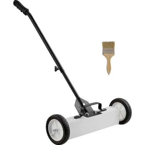 Balai magnétique roulant 20,4 kg avec roues, ramasse-clous à pousser, aimant 45,7 cm pour atelier, garage, jardin, poignée télescopique, nettoyage facile. (1/5)