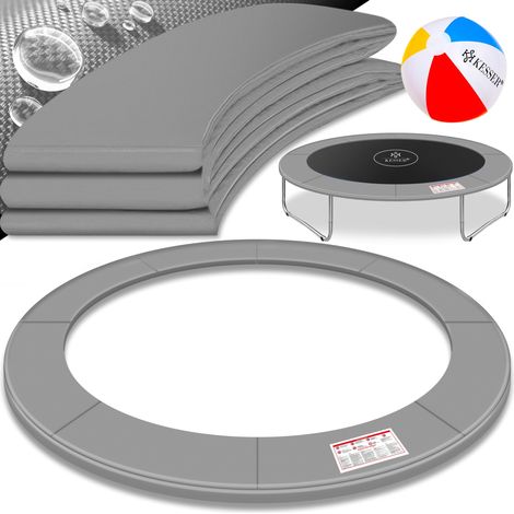 KESSER® - Trampolin Randabdeckung Ø 244 , 305 , 366 , 426 cm , 30cm breit 100% UV-beständig reißfest Federabdeckung Hellgrau / 244 cm (1/5)