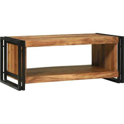 Couchtisch Braun 90 x 50 x 38 cm Massivholz Akazie
