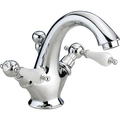 Mitigeur de lavabo chromé, rétro (1/2)