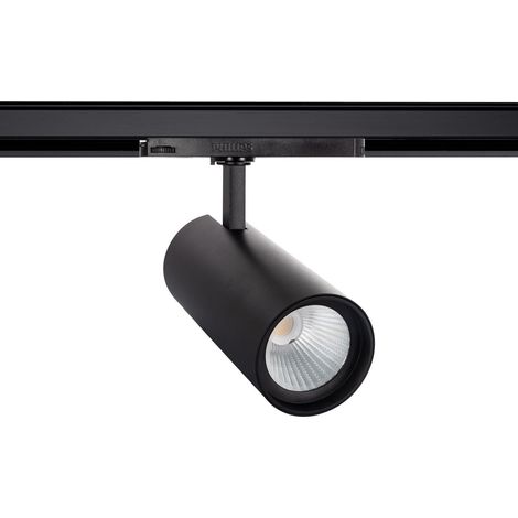 3-Phasenstromschiene LED-Strahler 40W d'Angelo Schwarz PHILIPS Xitanium 5000K Kaltweiß