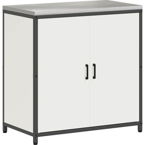 Maison Exclusive - Stoccaggio in cucina HATTEM Bianco 90 x 50 x 92 cm Acciaio