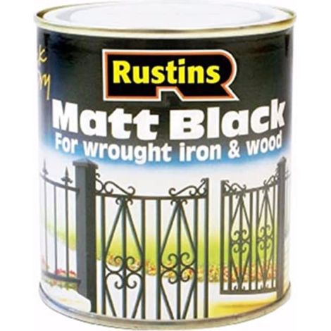 Rustins Matt Black Paint Quick Drying 2.5 Litre