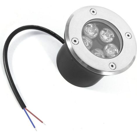 royaluxe -Spot led extéri encastrable 5W IP65 Spot Encastrable Led Terrasse Rond Lampe d'éclairage de jardin extéri, pour Jardin Chemin Cour Garage, 5W(AC 85-265V) Blanc Chaud, (1/5)