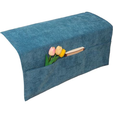 Housse De Bras De Canapé - Polyester - 60 x 110 cm - Antidérapante Avec 3 Poches - Pour Canapé, Fauteuil Recliner Et Canapé D'Angle - 1 Pièce (1/5)