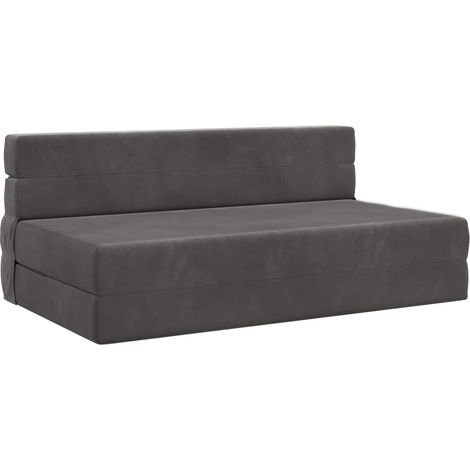 Klappsofa Bett Dunkelgrau 152 x 86,5 x 60 cm Stoff vidaXL