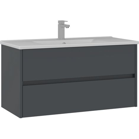 Mobile lavabo "Side 100 v3" - 100 x 45 x 52 cm - Antracite opaco (1/5)