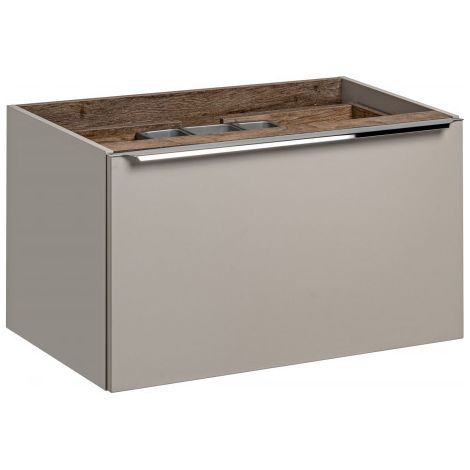 Meuble sous vasque en bois - Taupe - H 46 x L 80 x P 45,6 cm - Rosario Taupe - Livraison gratuite