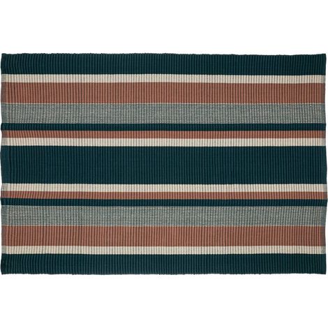 Tapis Collectionneur 120x170 Coton Bleu Canard Atmosphera (1/4)