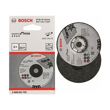 BOSCH 2.608.601.705 (pkt of 2) Expert for Inox 76mm x 4mm x 10mm