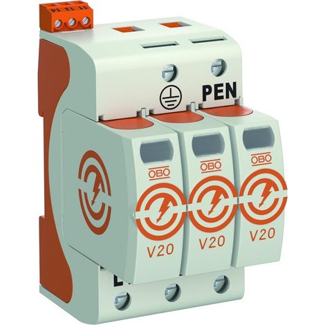 Parafoudre obo surgecontroller v20 3 pôles 280 V