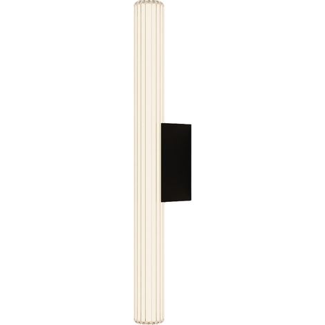 Applique Linea tubo vetro righe nera 61cm IP44 LED 12W CCT (1/5)