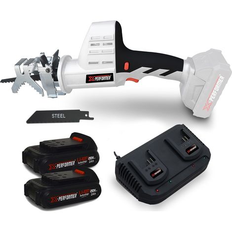 Sega portatile 20V Cup legno e metallo -2700 T-min Xperformer XPCBR20LI - 2 batterie 2Ah e caricabatterie incluso DOPPIO (1/3)