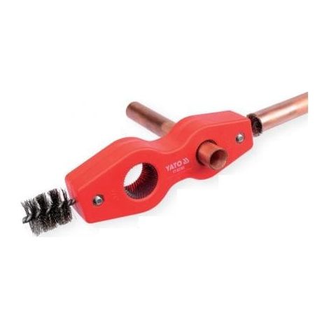 YATO, modelo YT-63705, Tubo de Cobre Cepillo 2 en 1, ideal para limpieza y mantenimiento de sistemas de cobre, herramienta profesional de alta calidad y durabilidad.