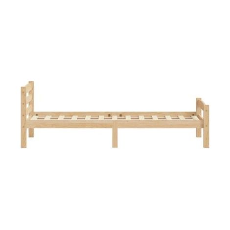 Cadre de lit sans matelas, pin massif, 90 × 200 cm, pin massif durable, pour chambre, décor moderne, facile à assembler (1/5)