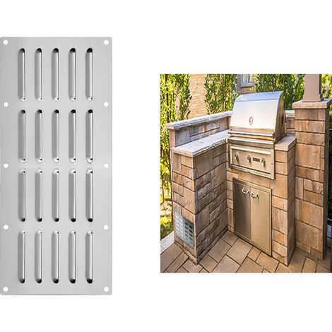 Panneau de ventilation décoratif en acier inoxydable pour kang en briques et en pierres (lit de briques chauffé) et panneaux de ventilation pour cuisines extérieures. (1/5)
